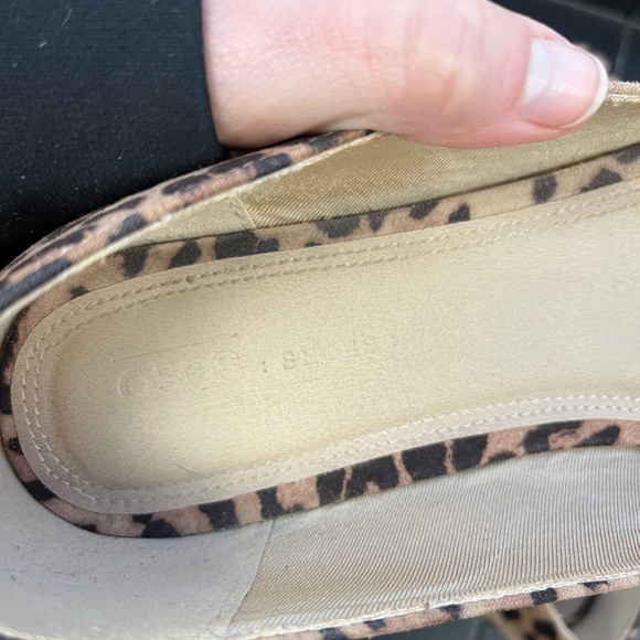 ASOS Design Wide Leadership Peeptoe Ballet Flats in Leopard - Picture 7 of 13